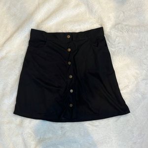Black button up skirt